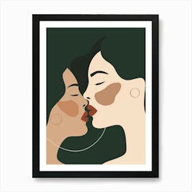 Two Women Kissing 8 Art Print