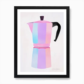 Mocca Coffee Pastel Neon Art Print