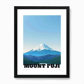Mount Fuji Japan 5 Colourful Travel Poster Art Print
