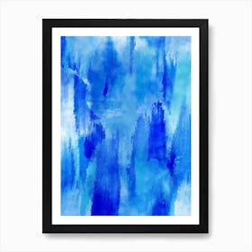 Blue Abstract Icing Art Print