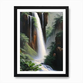 Sipi Falls, Uganda Peaceful Oil Art  (2) Art Print