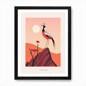 Minimalist Roadrunner 3 Bird Poster Art Print