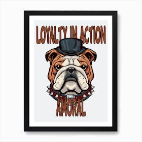 Loyalty In Action Dog Lovers Art Print