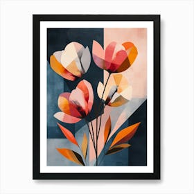 Abstract Flowers 19 Art Print