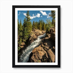 Alberta Falls Portrait Art Print