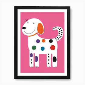 Polka Dot Dog Art Print