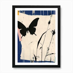 Butterfly 1 Cut Out Collage Art Print