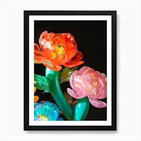 Bright Inflatable Flowers Peony 4 Art Print