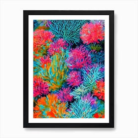 Acropora Rongelapensis Vibrant Painting Art Print