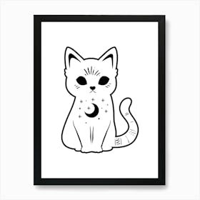 Kawaii Cat Art Print