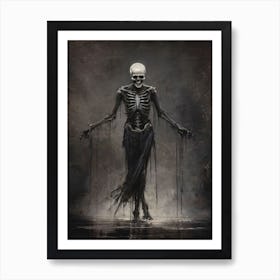 Dance With Death Skeleton Painting (52) Art Print