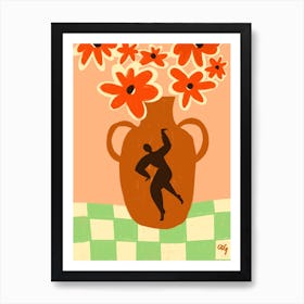 Dancing Vase by Arty Guava Art Print