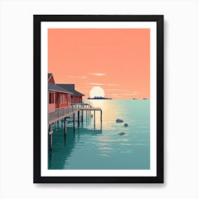 Maldives, Graphic Illustration 1 Art Print