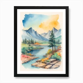 Watercolor Landscape Art Print