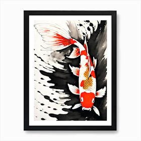 Koi Carp Painting Art Print