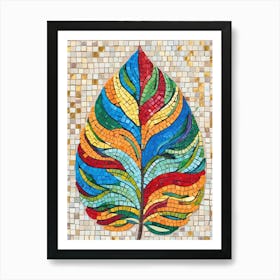 Mosaic Leaf 2 Art Print