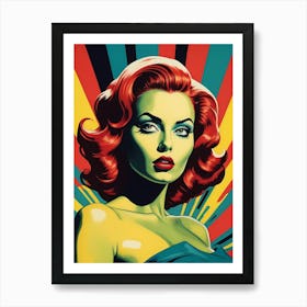 Woman In The Style Of Pop Art (30) Art Print