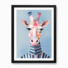 Playful Illustration Of Giraffe For Kids Room 4 Art Print