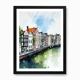 Amsterdam Watercolor Painting 2 Art Print