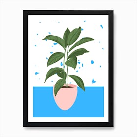 Terrazzo Potted Plant 1 Art Print