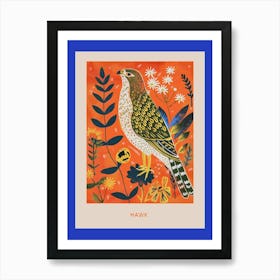 Spring Birds Poster Hawk 2 Art Print