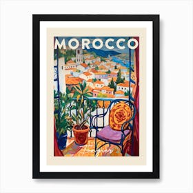 Tangier Morocco 3 Fauvist Painting Travel Poster Art Print