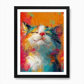 Happy Cat Art Print