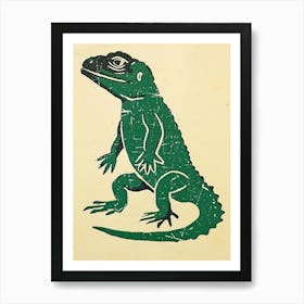 Bold Block Lizard 2 Art Print