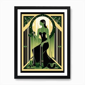 The Lovers, Black Cat Tarot Card 2 Art Print