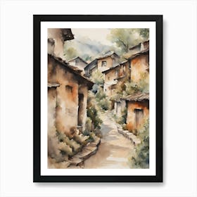 Chinese Village 2 Art Print