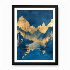 'Gold And Blue' Art Print