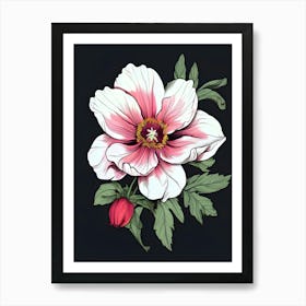 Pink Anemone Flower 1 Art Print