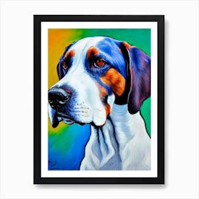 American English Coonhound 2 Fauvist Style Dog Art Print