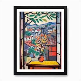 Window Seoul South Korea In The Style Of Matisse 2 Art Print