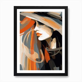 Woman In A Hat 1 Art Print