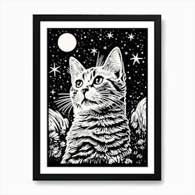 Astral Purrphecy, Psychedelic Cats series Art Print