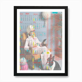 Boston Terrier Calendar 2025-2026 8 Art Print