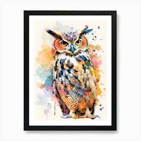 Owl Painting Art Print