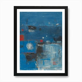 Blue And Red 4 Art Print