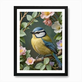 Little Floral Bird no1 Art Print