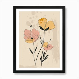 Lahore Flower Market Boho Minimalist Style Poster