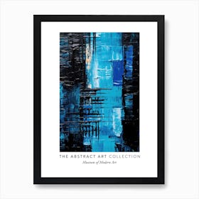 Blue Texture Abstract 1 Exhibition Poster Art Print