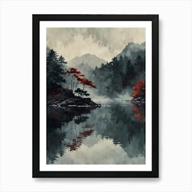 Asian Landscape Painting 39 Art Print