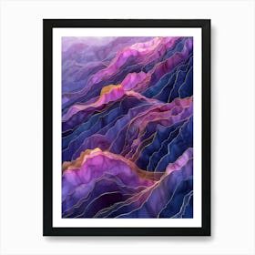 Abstract Of Mountains Art Print