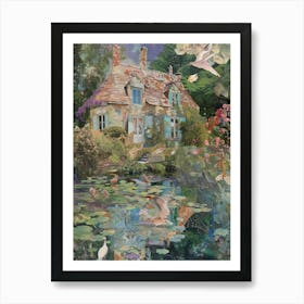 Fairytale Pond Scrapbook Collage 7 Art Print