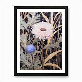 Flower Illustration Cornflower 2 Art Print