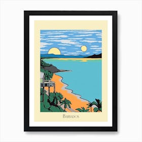 Poster Of Minimal Design Style Of Barbados 1 Art Print