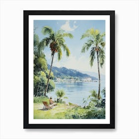 Jardim Botnico Do Rio De Janeiro Brazil Watercolour  Art Print