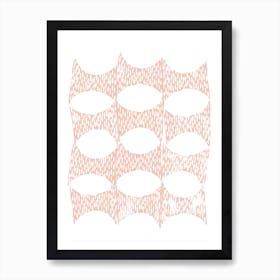 Arches Block Print In Pink Art Print