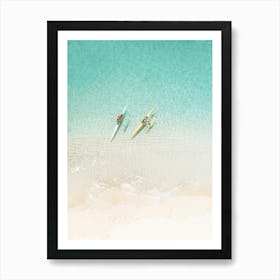 Aerial Beach Photograph - Clear Tropical Water - Nautical Island Photo Art Print - Wanderlust Travel Photography Art Print